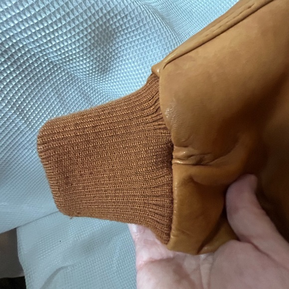 Grant men’s genuine, leather jacket, tan color - Picture 6 of 15